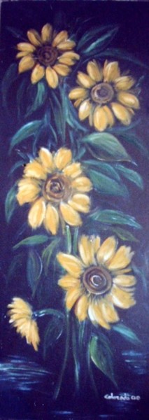 Pintura titulada "GIRASOLES" por Mary Carmen Diez Colorado, Obra de arte original