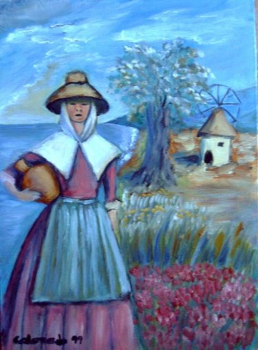 Pintura titulada "MALLORQUINA 1" por Mary Carmen Diez Colorado, Obra de arte original