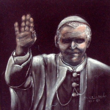 Pintura titulada "EL PAPA" por Mary Carmen Diez Colorado, Obra de arte original