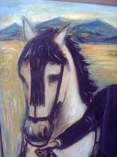 Pintura titulada "El caballo andaluz." por Mary Carmen Diez Colorado, Obra de arte original