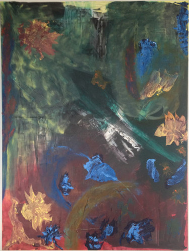 Malerei mit dem Titel "Zerberus in den Blu…" von Dieter Müller, Original-Kunstwerk, Acryl