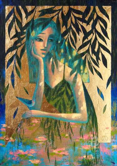 Painting titled "Willow" by Azyza, Original Artwork, Acrylic
