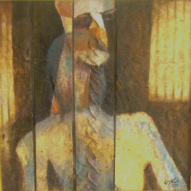Peinture intitulée "miroire" par Azzeddin Doukkari, Œuvre d'art originale, Huile