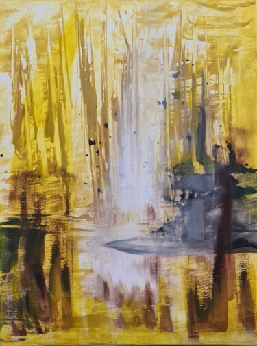 Peinture intitulée "La mangrove" par Azzedine Roua, Œuvre d'art originale, Acrylique