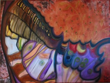 Painting titled "The fly of the Butt…" by Laura Bonomo, Original Artwork, Oil