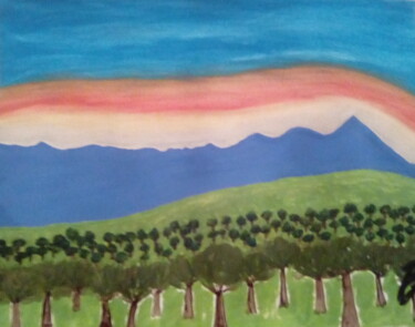 "The Mountain" başlıklı Tablo B.A.B tarafından, Orijinal sanat, Guaş boya