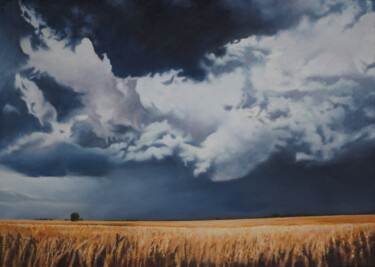 Pintura titulada "Les blés de Vincent" por B. Alexis (ALEXIS), Obra de arte original, Oleo
