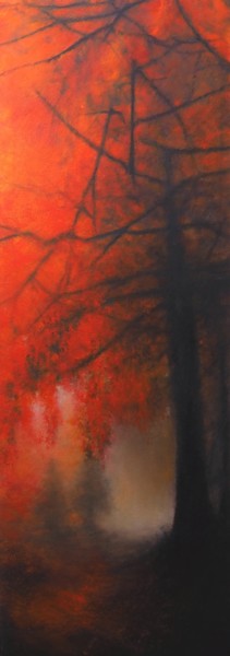 Peinture intitulée "Sous bois d'automne" par B. Alexis, Œuvre d'art originale, Huile