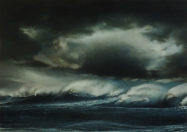 Malerei mit dem Titel "Thurso. (Vague High…" von B. Alexis, Original-Kunstwerk, Öl