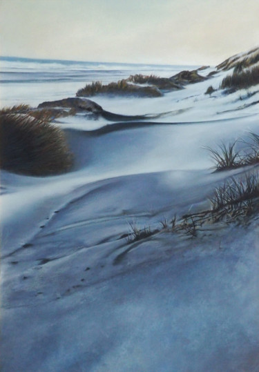 Malerei mit dem Titel "La dune des Oyats." von B. Alexis, Original-Kunstwerk, Öl