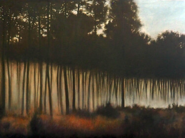 Pintura titulada "La forêt Landaise." por B. Alexis, Obra de arte original, Oleo