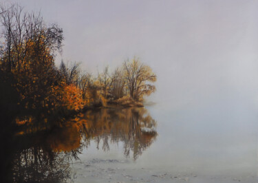Pintura titulada "Le Lac de Saint Par…" por B. Alexis, Obra de arte original, Oleo