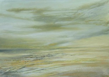 Painting titled "LA PLAGE DU SILENCE" by B. Alexis, Original Artwork, Oil