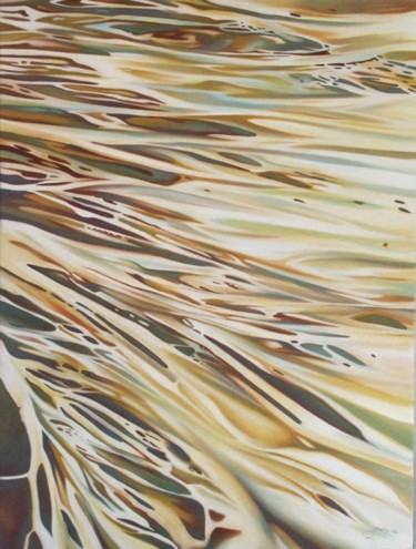 Картина под названием "COURANTS DE SABLE" - B. Alexis, Подлинное произведение искусства, Масло