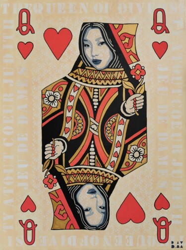 Картина под названием "Queen of diversity" - B.Ax, Подлинное произведение искусства, Акрил Установлен на Деревянная рама для…