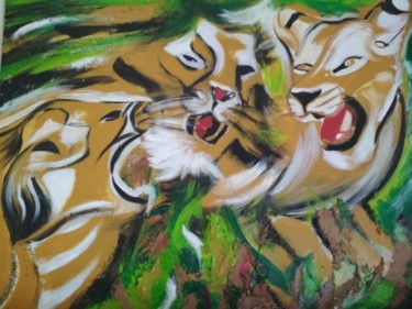 Pintura intitulada "Wild Life" por Bruna Silva, Obras de arte originais, Acrílico