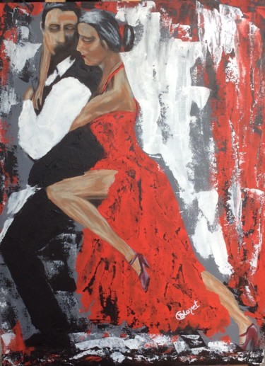 Painting titled "Tango" by Chrystèle Bloyet, Original Artwork, Acrylic
