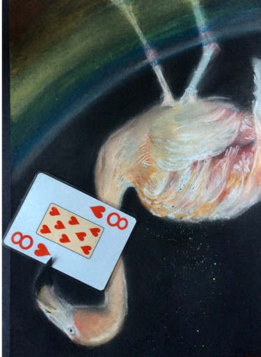 Huit de coeur mars 2020 Collages titled "Huit de coeur mars…" by Bne-, Original Art, Pastel