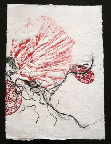 "pétale" başlıklı Baskıresim Brigitte Dusserre-Bresson tarafından, Orijinal sanat, Kaligrafi