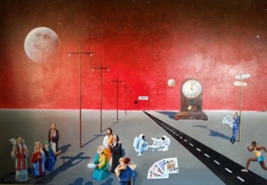 Peinture intitulée "Reverse in Time, My…" par Dr B Kandar, Œuvre d'art originale, Acrylique