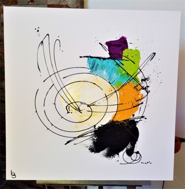 Painting titled "ABSTRAIT MODERNE" by B.L, Original Artwork, Acrylic