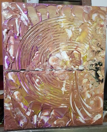 Painting titled "TOILE ABSTRAITE GLO…" by B.L, Original Artwork, Acrylic