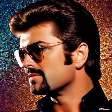 Digital Arts titled "GEORGE MICHAEL" by B.Mansour, Original Artwork, AI generated image