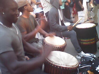 Fotografia intitolato "African tribal drums" da B.Mansour, Opera d'arte originale, Fotografia digitale