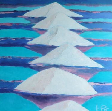 Peinture intitulée "Les tas de sel" par B.Nicolas, Œuvre d'art originale, Acrylique