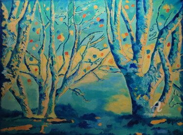 Painting titled "Le printemps" by B.Nicolas, Original Artwork, Acrylic
