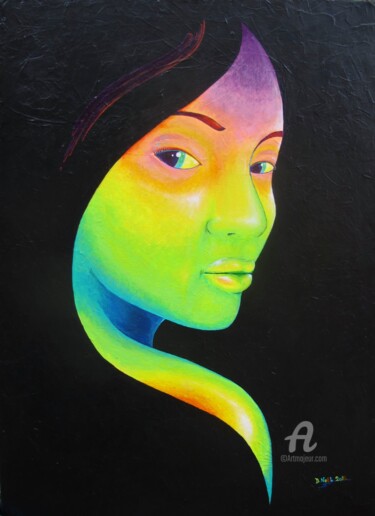 Painting titled "multicolor" by B Noel, Original Artwork, Acrylic