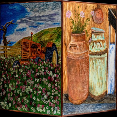 Malerei mit dem Titel "Life" von B R, Original-Kunstwerk, Öl Auf Keilrahmen aus Holz montiert