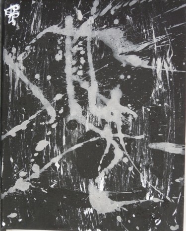 Peinture intitulée "noirogris" par Miss Br, Œuvre d'art originale, Acrylique