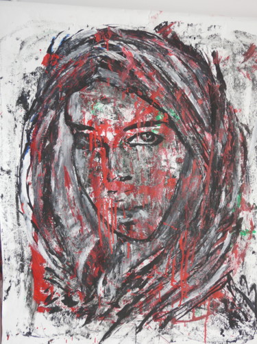 Peinture intitulée "Mujer" par Miss Br, Œuvre d'art originale, Acrylique