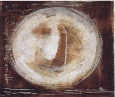 Peinture intitulée "Cercle de lumière" par Ba, Œuvre d'art originale