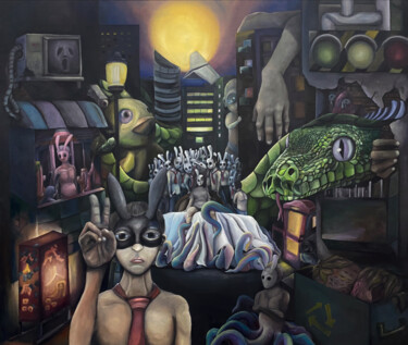 Pintura titulada "male paradise" por Ba Mo Ccai, Obra de arte original, Oleo