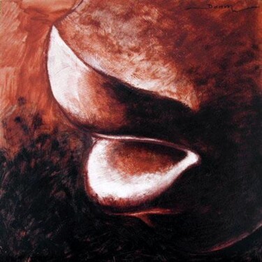 Peinture intitulée "bouche makondé" par Baaydaam, Œuvre d'art originale