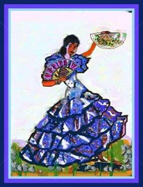 Painting titled "Flamenco" by Ferial Baba Aissa, Original Artwork