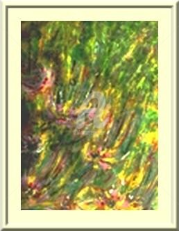 Painting titled "Floraison" by Ferial Baba Aissa, Original Artwork