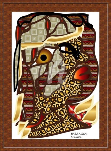 Arts numériques intitulée "ENVOUTEMENT AFRICAIN" par Ferial Baba Aissa, Œuvre d'art originale