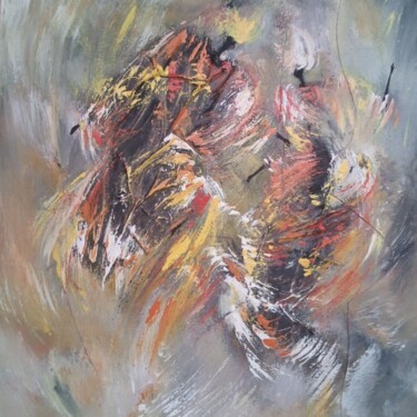 Painting titled "Joie" by Babacar Niang, Original Artwork, Acrylic