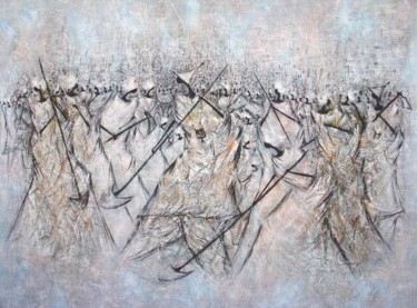 Painting titled "Khelcom ou le retou…" by Babacar Niang, Original Artwork