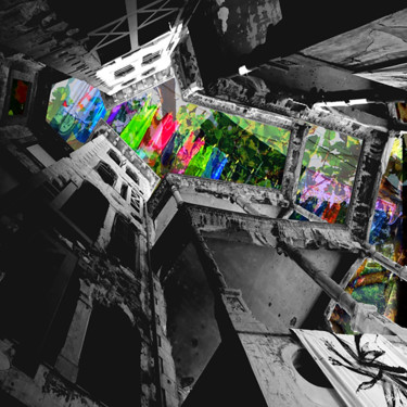 Arts numériques intitulée "Beit Beirut 1c" par Géraldine Babad, Œuvre d'art originale, Peinture numérique
