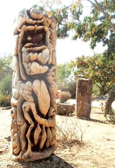 Sculpture intitulée "011.jpg" par Baba Toure, Œuvre d'art originale, Bois