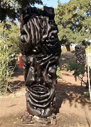 Sculpture intitulée "php0yublv.jpg" par Baba Toure, Œuvre d'art originale, Bois