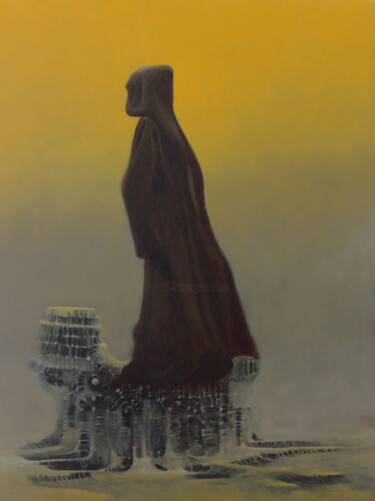 Pintura titulada "Desert Throne" por Babar Moghal, Obra de arte original, Oleo
