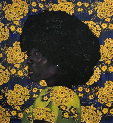 Peinture intitulée "CROWN OF GLORY" par Babatunde Bakare, Œuvre d'art originale, Huile