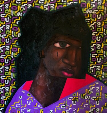 Peinture intitulée "Self Made" par Babatunde Bakare, Œuvre d'art originale, Huile