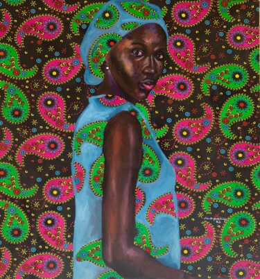 Malarstwo zatytułowany „Gaze of hopefulness” autorstwa Babatunde Bakare, Oryginalna praca, Olej