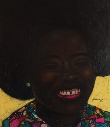 Malerei mit dem Titel "Peaceful" von Babatunde Bakare, Original-Kunstwerk, Öl